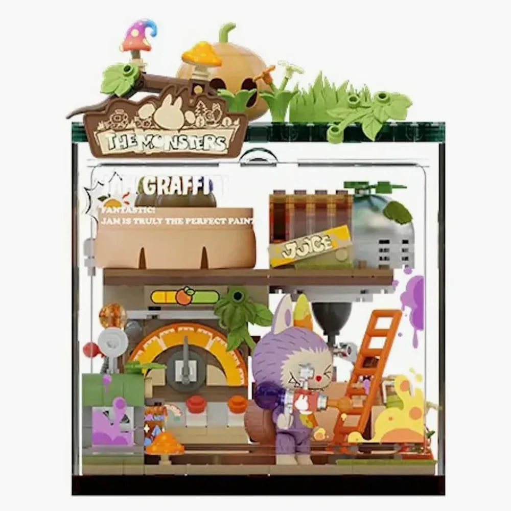 Pop Mart Pop Blocks Labubu The Monsters Forest Secret Base Series : Blocks Jam Graffiti P10004 Building Block