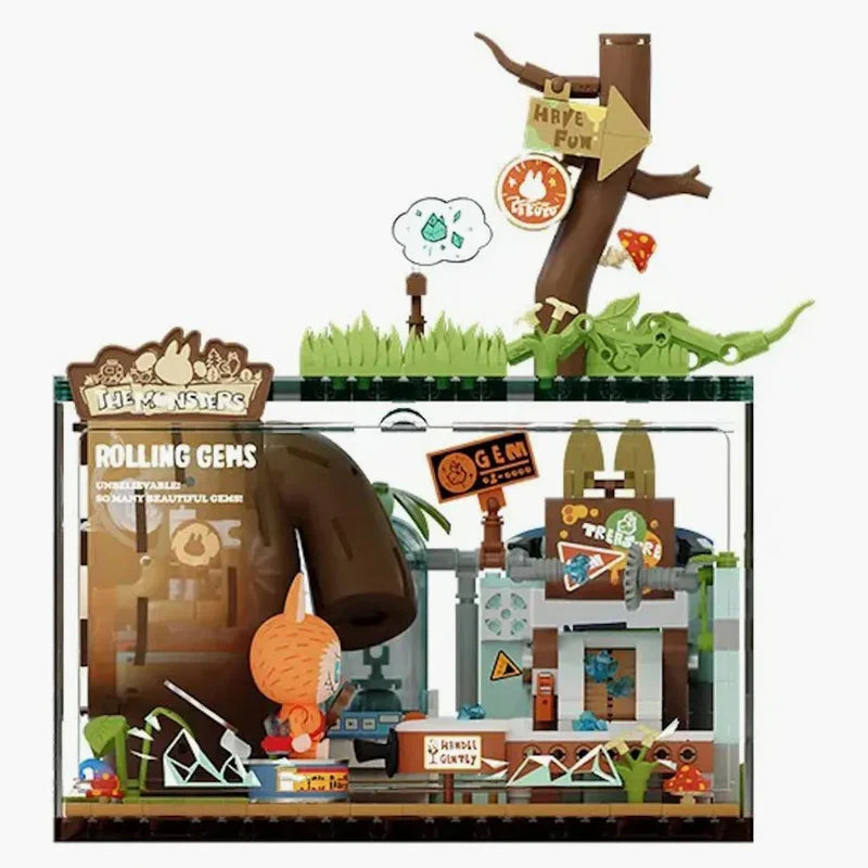 Pop Mart Pop Blocks Labubu The Monsters Forest Secret Base Series : Blocks Jam Graffiti P10004 Building Block