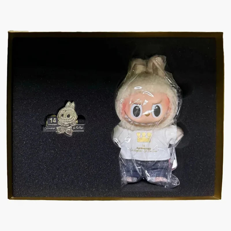 POP MART 14Th Anniversary Labubu Vinyl Face Figure Sealed Gift Box